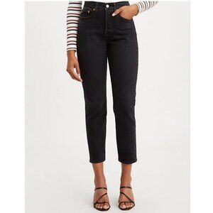 NEW Levi's Premium Wedgie Jeans Womens Size 32 Wild Bunch Black Denim Button Fly